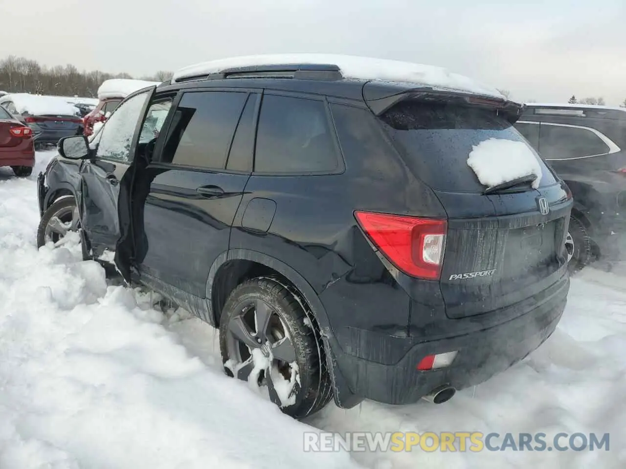 2 fotografías del automóvil dañado 5FNYF8H95MB018665 HONDA PASSPORT 2021