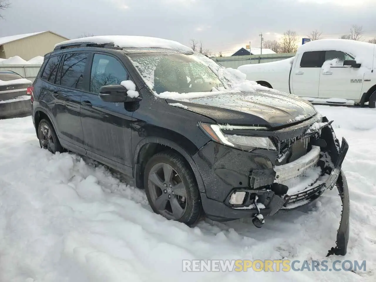 4 fotografías del automóvil dañado 5FNYF8H95MB018665 HONDA PASSPORT 2021