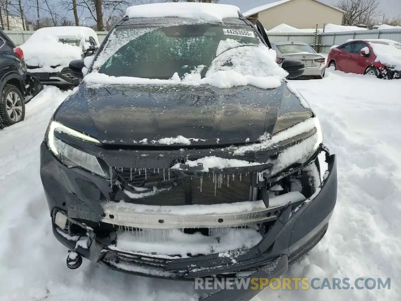 5 fotografías del automóvil dañado 5FNYF8H95MB018665 HONDA PASSPORT 2021