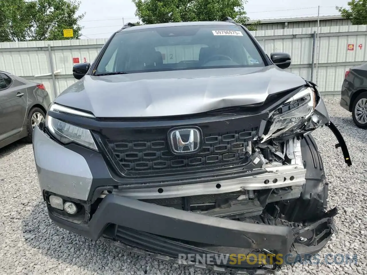 5 fotografías del automóvil dañado 5FNYF8H95MB040147 HONDA PASSPORT 2021