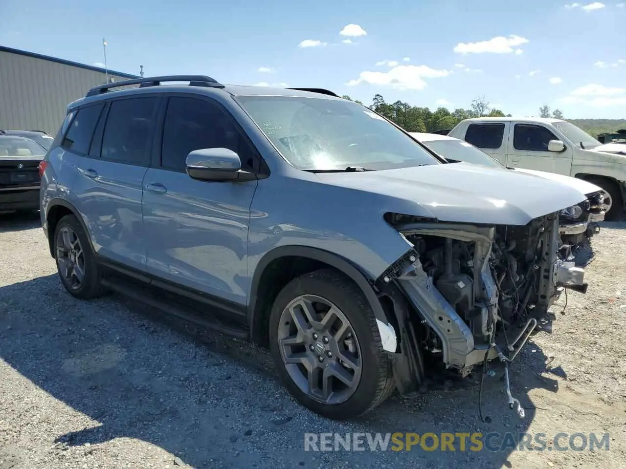 4 fotografías del automóvil dañado 5FNYF7H52NB005350 HONDA PASSPORT 2022