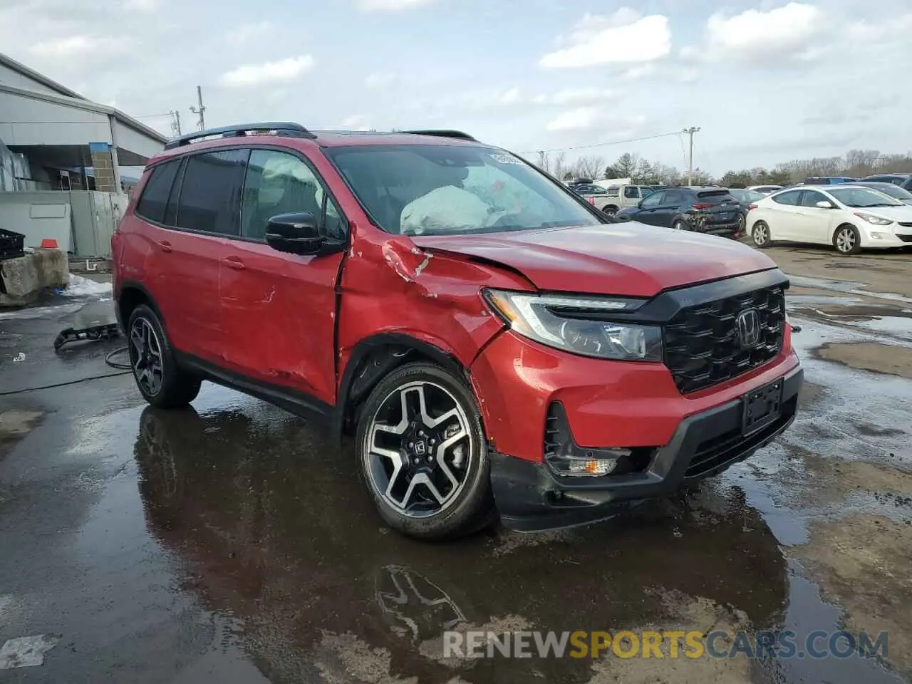 4 fotografías del automóvil dañado 5FNYF8H09NB013794 HONDA PASSPORT 2022