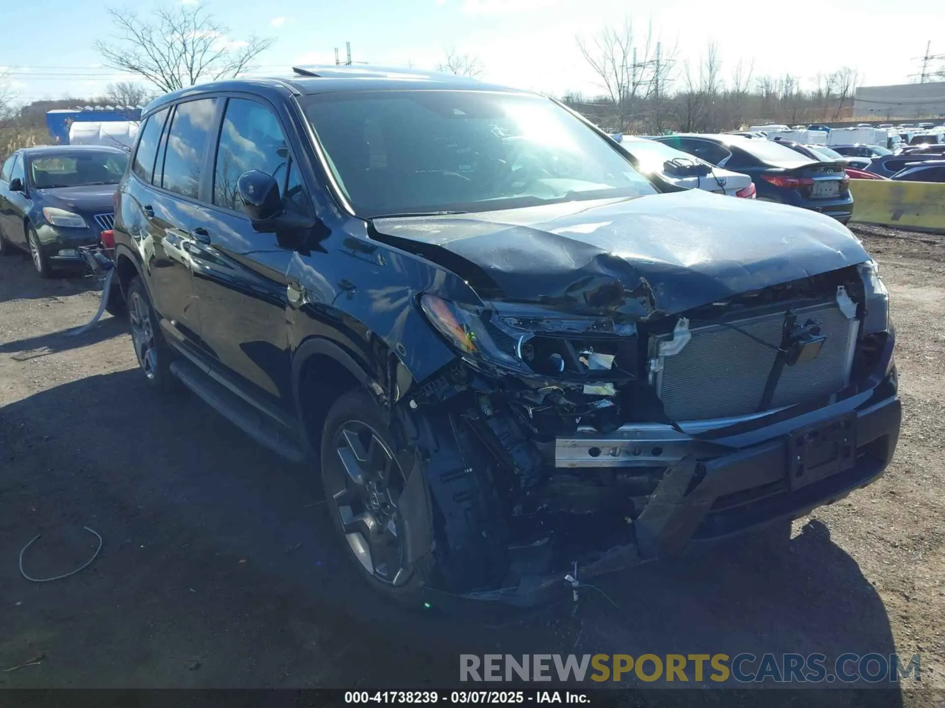 1 fotografías del automóvil dañado 5FNYF8H52NB031355 HONDA PASSPORT 2022
