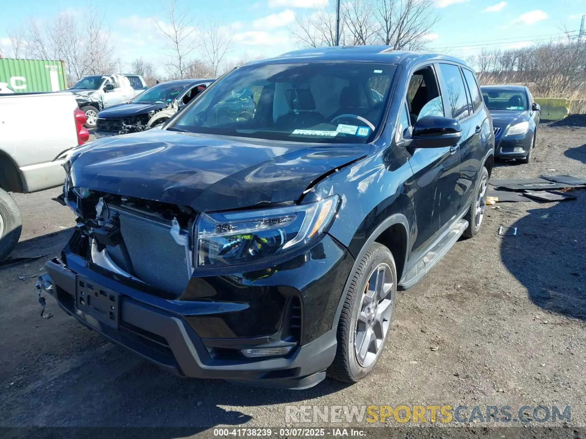 2 fotografías del automóvil dañado 5FNYF8H52NB031355 HONDA PASSPORT 2022