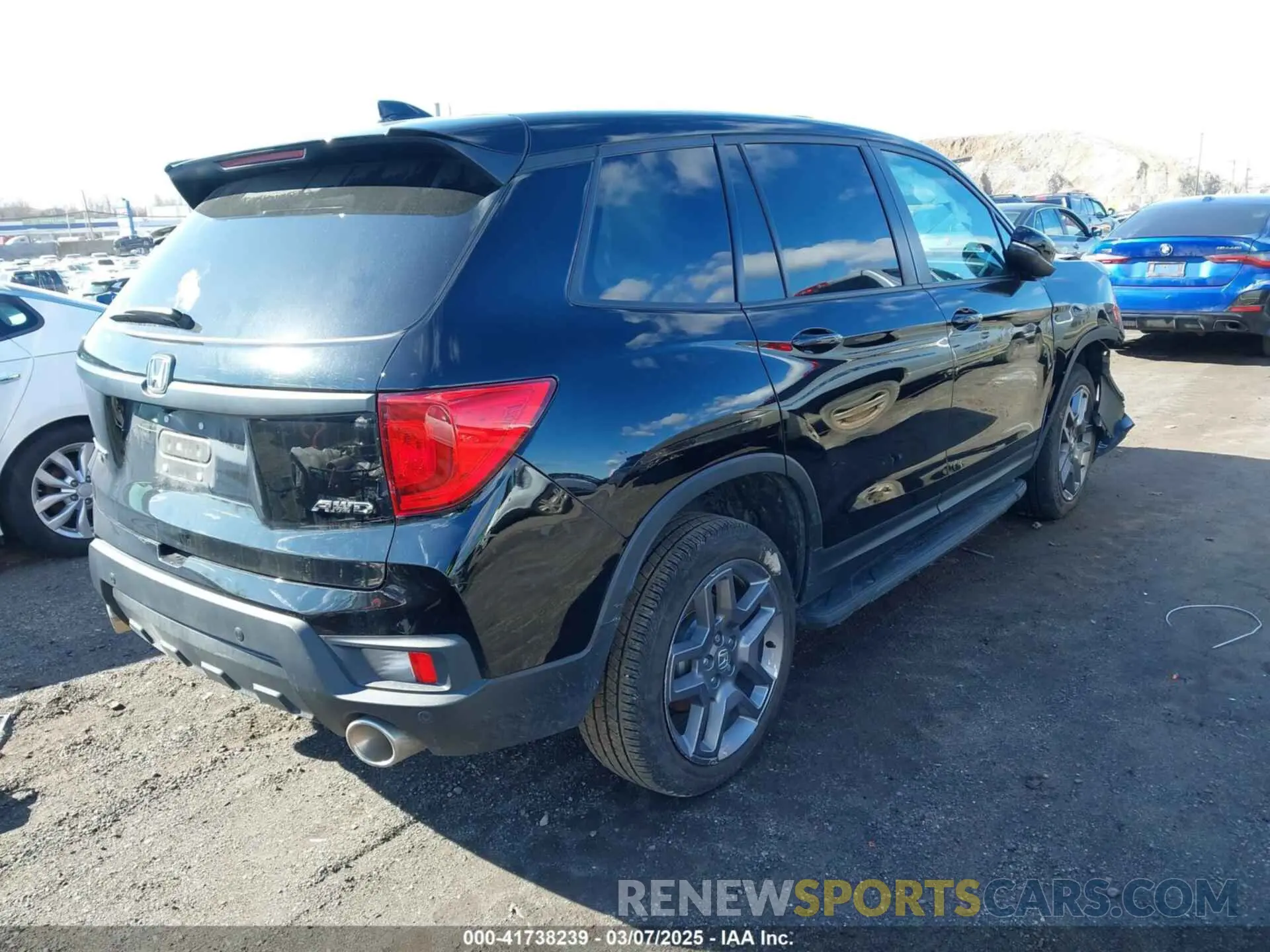 4 fotografías del automóvil dañado 5FNYF8H52NB031355 HONDA PASSPORT 2022