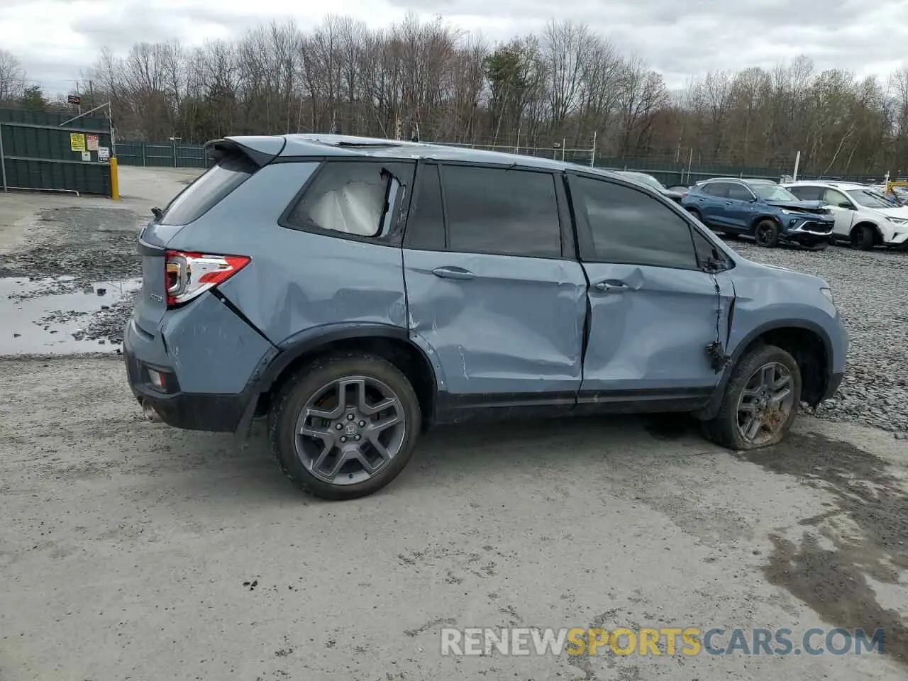 3 fotografías del automóvil dañado 5FNYF8H54NB003573 HONDA PASSPORT 2022