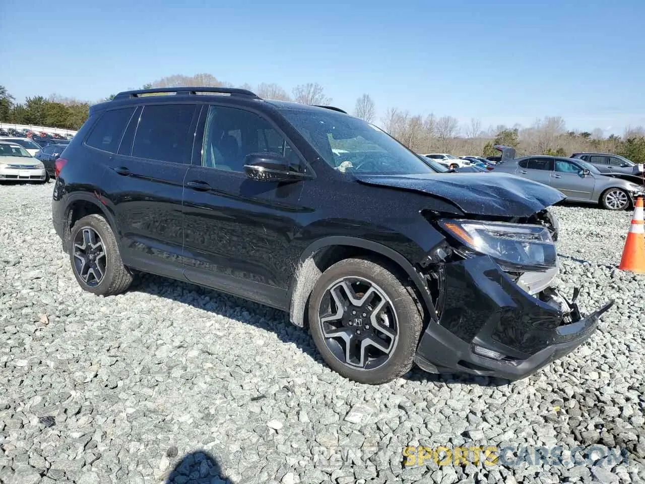 4 fotografías del automóvil dañado 5FNYF8H0XPB034110 HONDA PASSPORT 2023