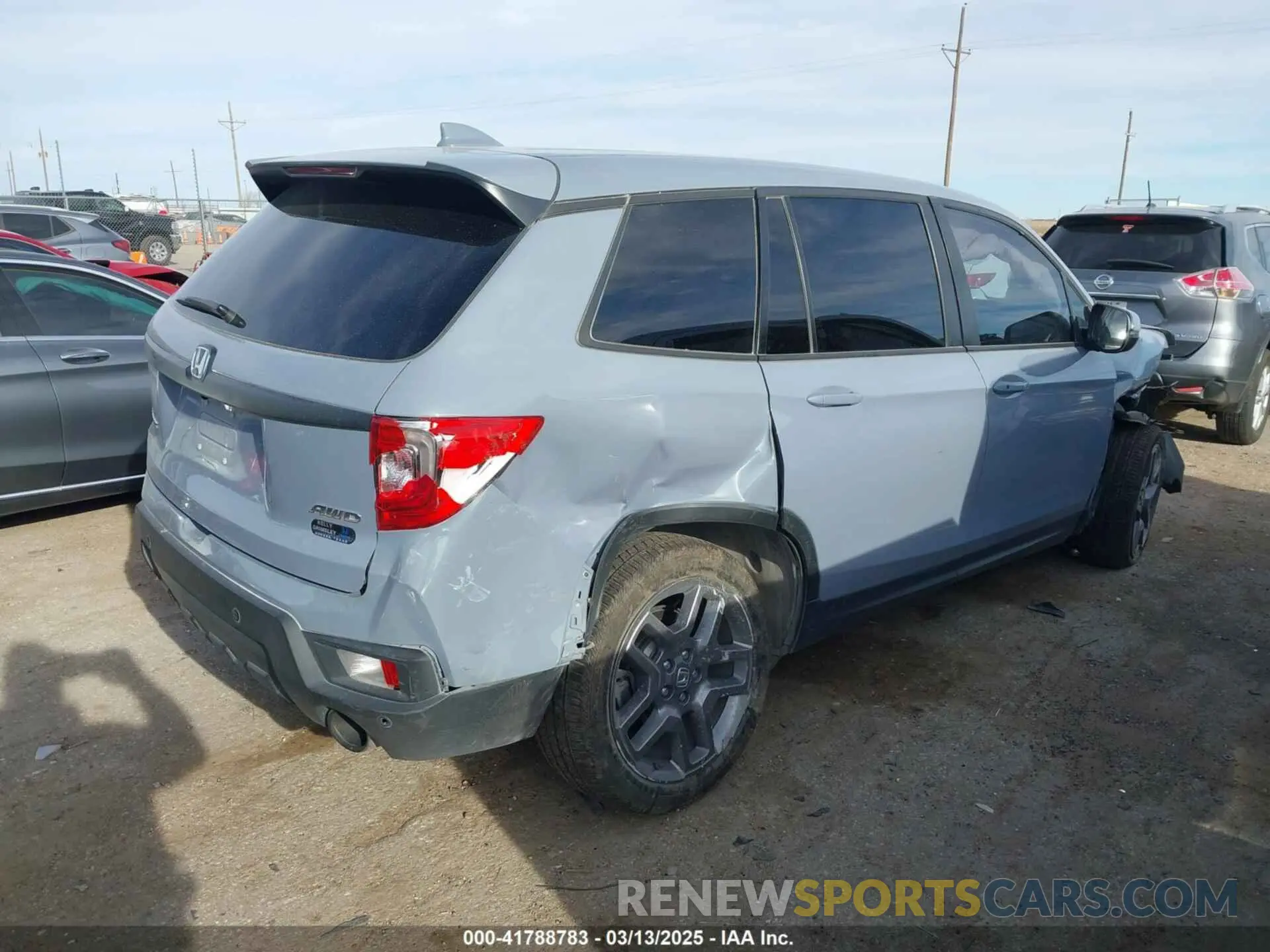 4 fotografías del automóvil dañado 5FNYF8H52PB027082 HONDA PASSPORT 2023