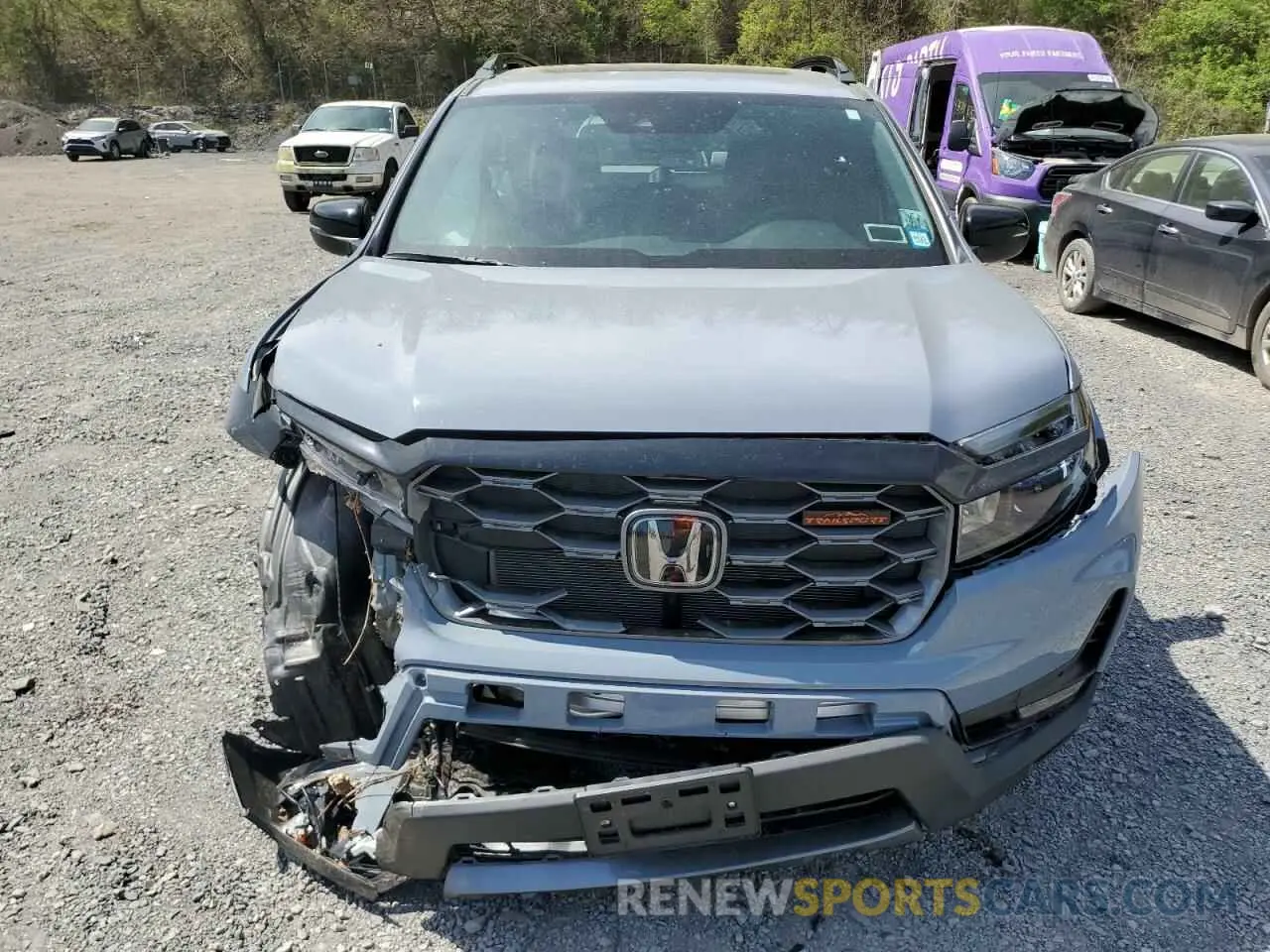 5 fotografías del automóvil dañado 5FNYF8H65PB040191 HONDA PASSPORT 2023