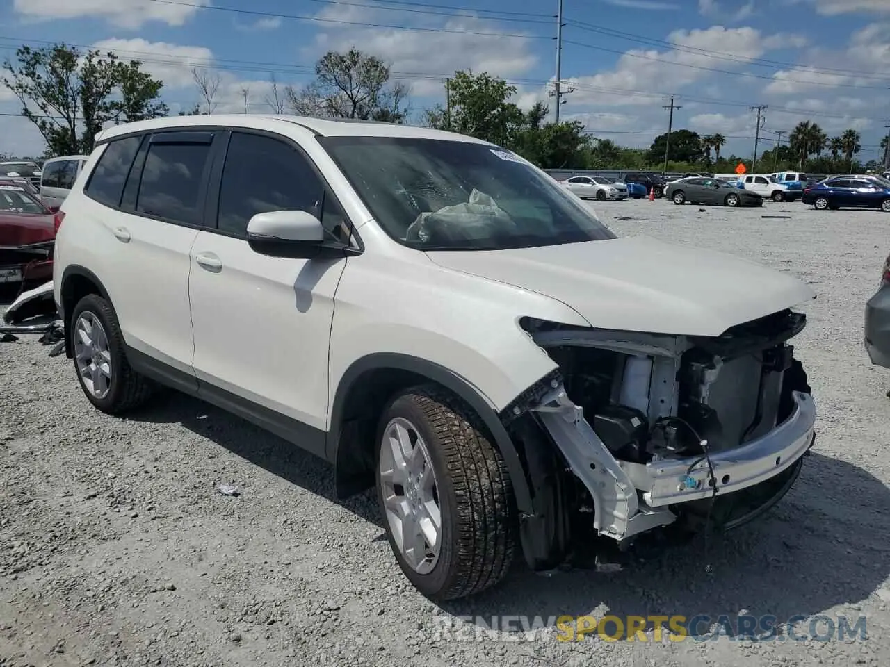 4 fotografías del automóvil dañado 5FNYF8H59SB010319 HONDA PASSPORT 2025