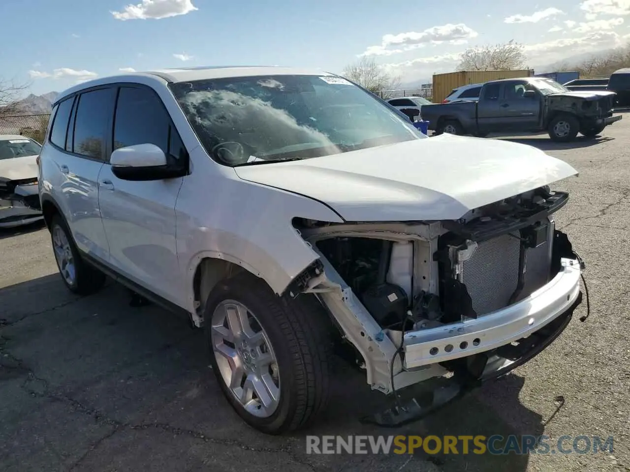 4 fotografías del automóvil dañado 5FNYF8H59SB012829 HONDA PASSPORT 2025