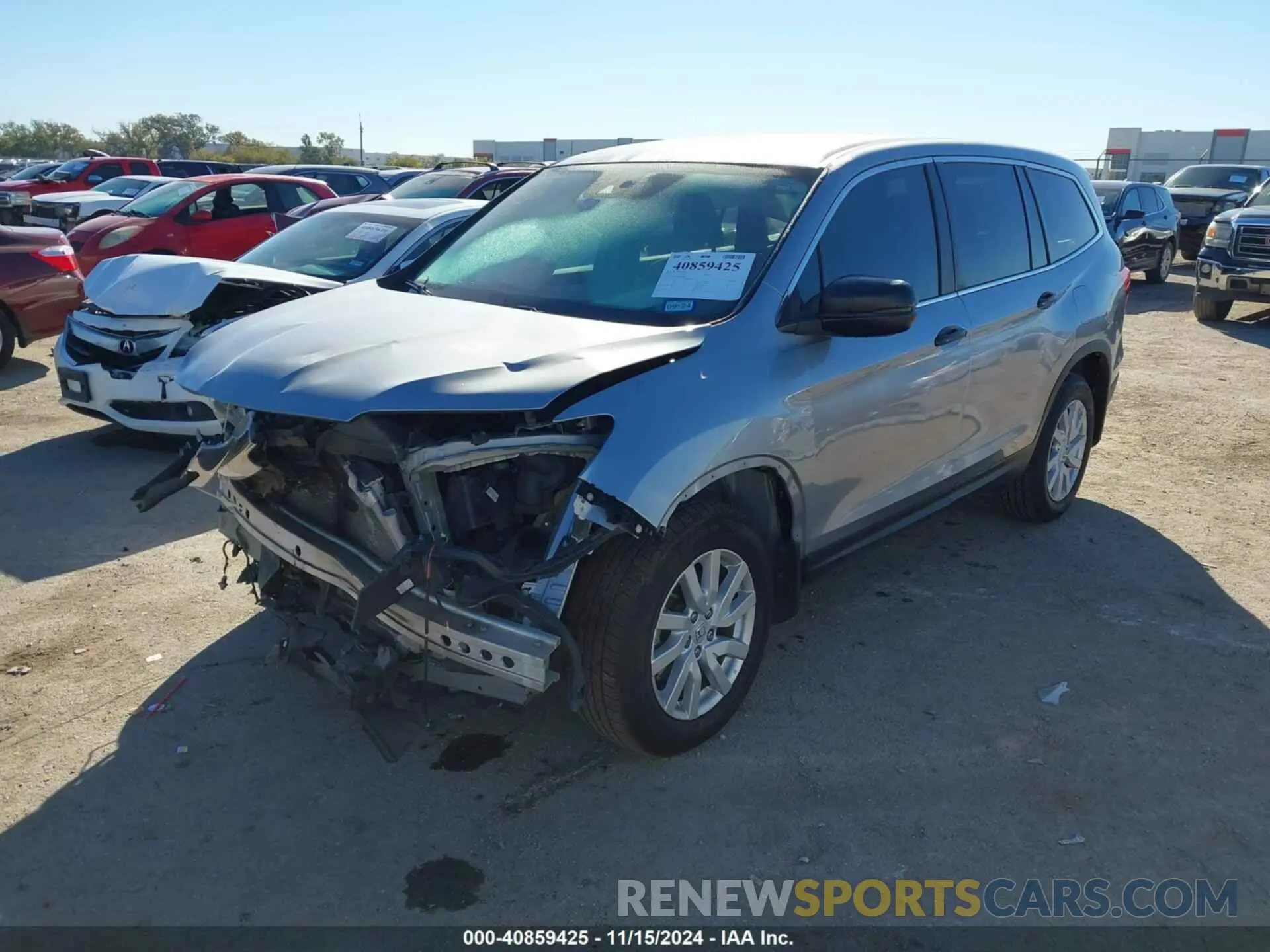 2 fotografías del automóvil dañado 5FNYF5H14KB029906 HONDA PILOT 2019