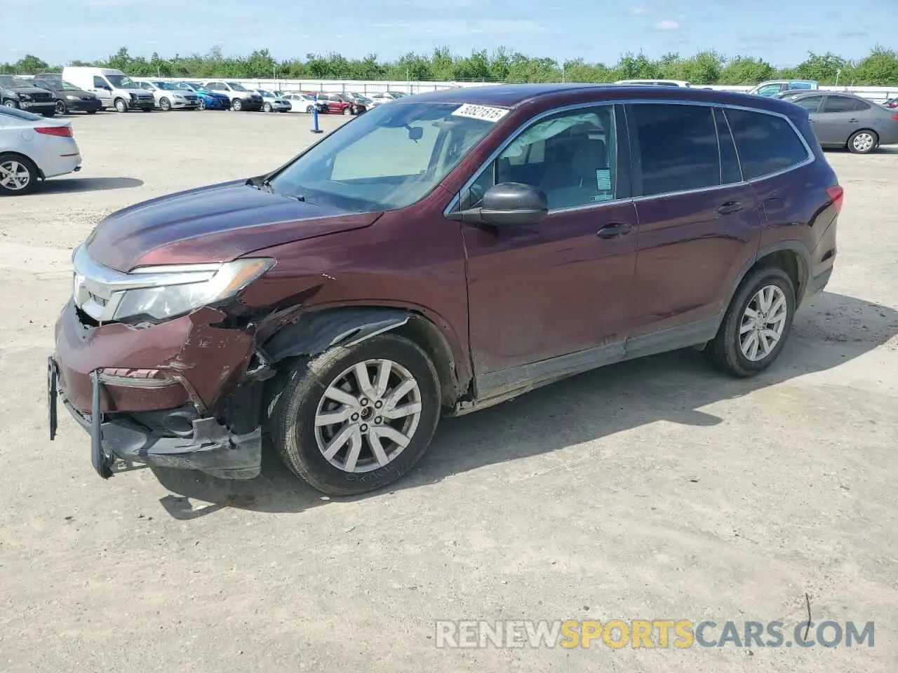 1 fotografías del automóvil dañado 5FNYF5H16KB031060 HONDA PILOT 2019