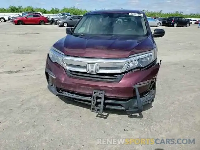 12 fotografías del automóvil dañado 5FNYF5H16KB031060 HONDA PILOT 2019