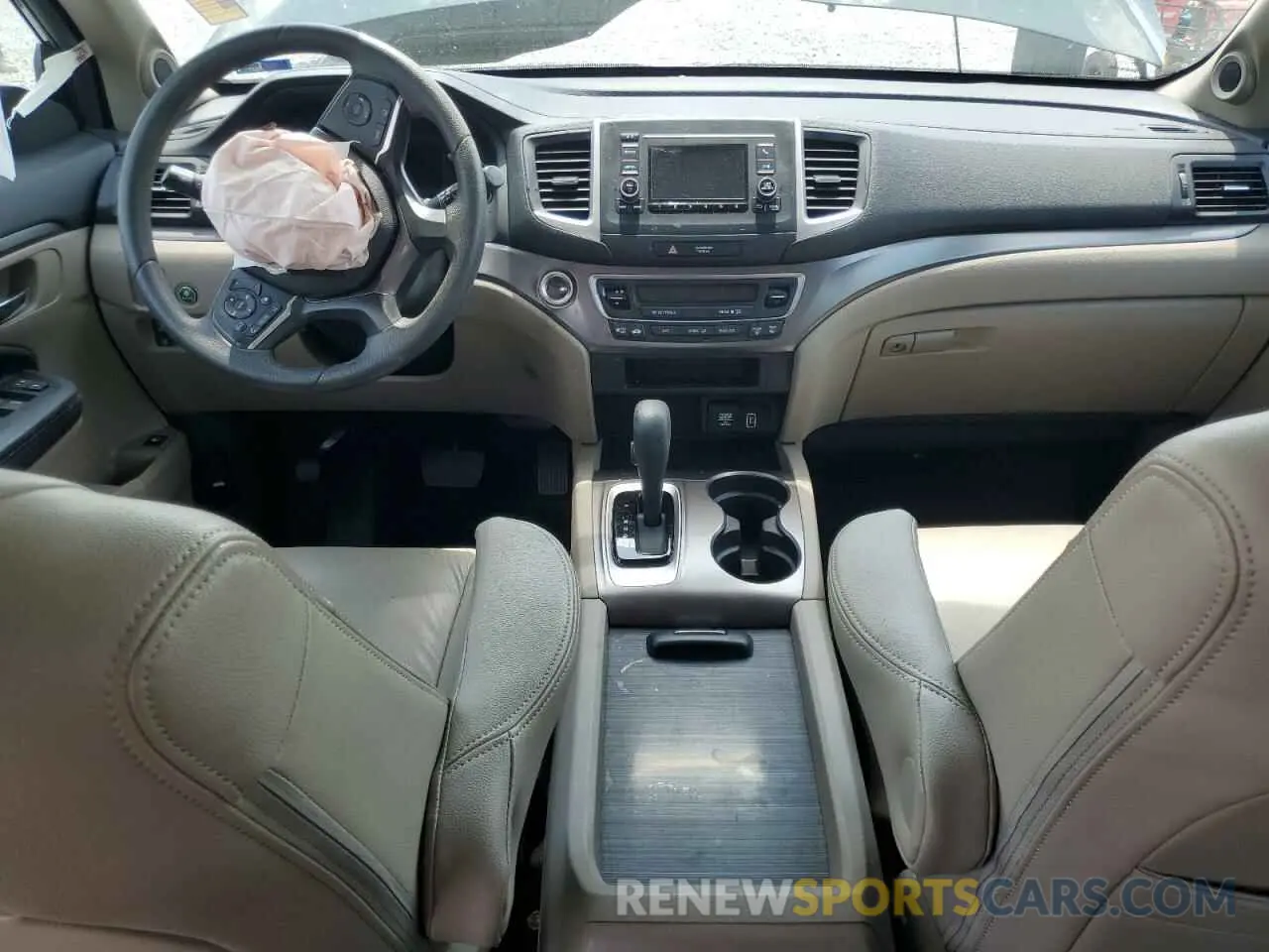 8 fotografías del automóvil dañado 5FNYF5H18KB036230 HONDA PILOT 2019