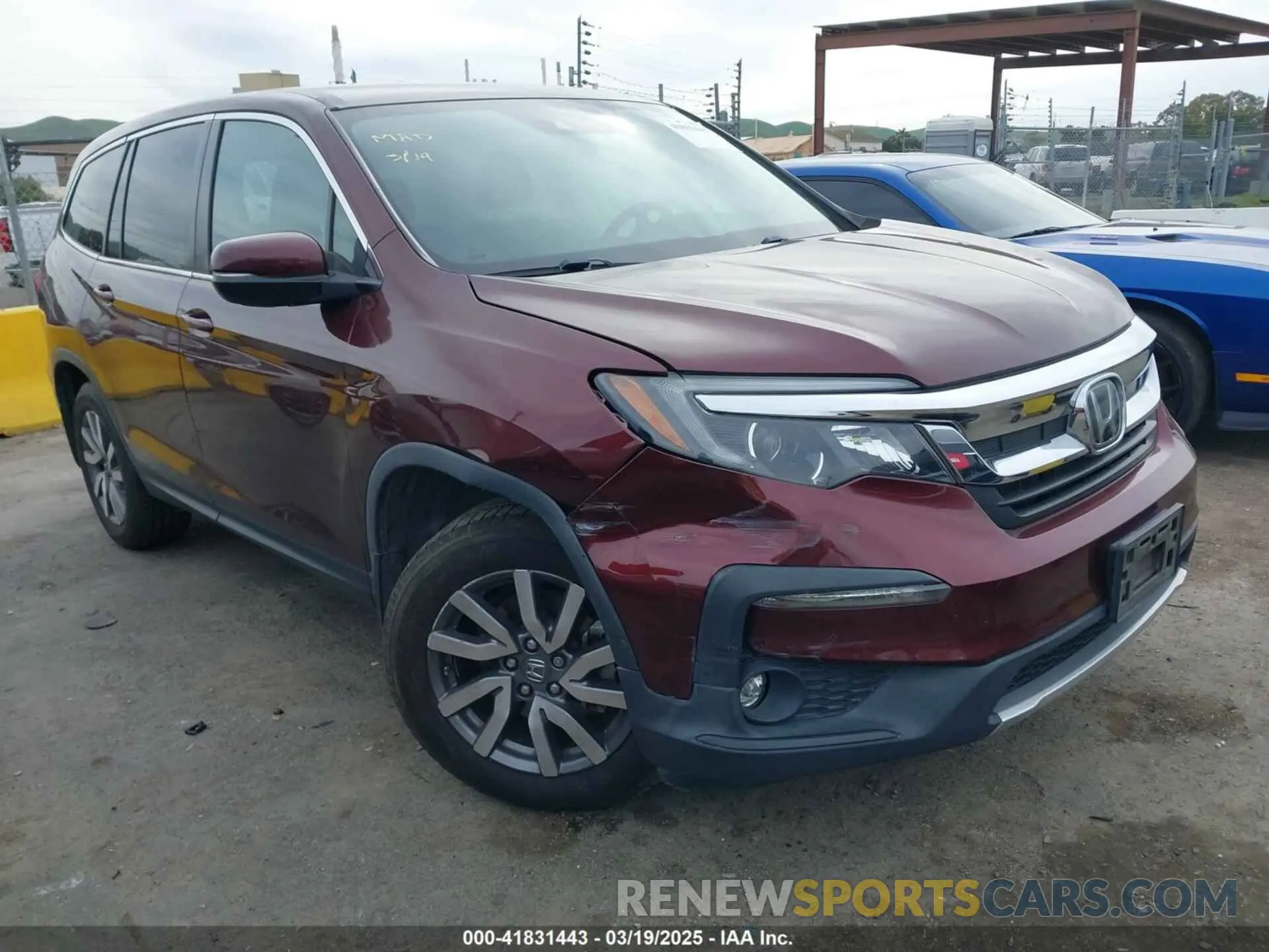 1 fotografías del automóvil dañado 5FNYF5H39KB041230 HONDA PILOT 2019