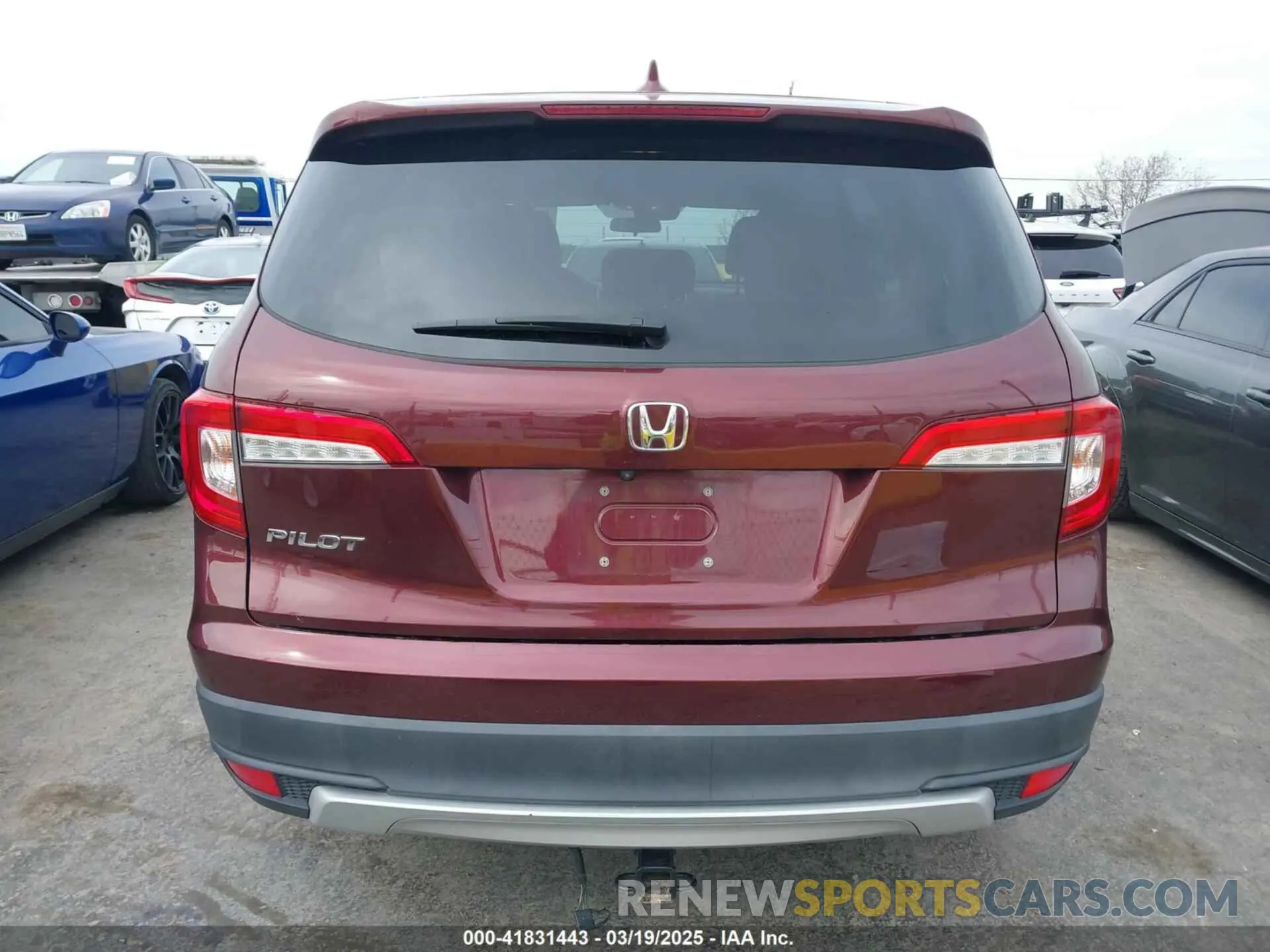 16 fotografías del automóvil dañado 5FNYF5H39KB041230 HONDA PILOT 2019