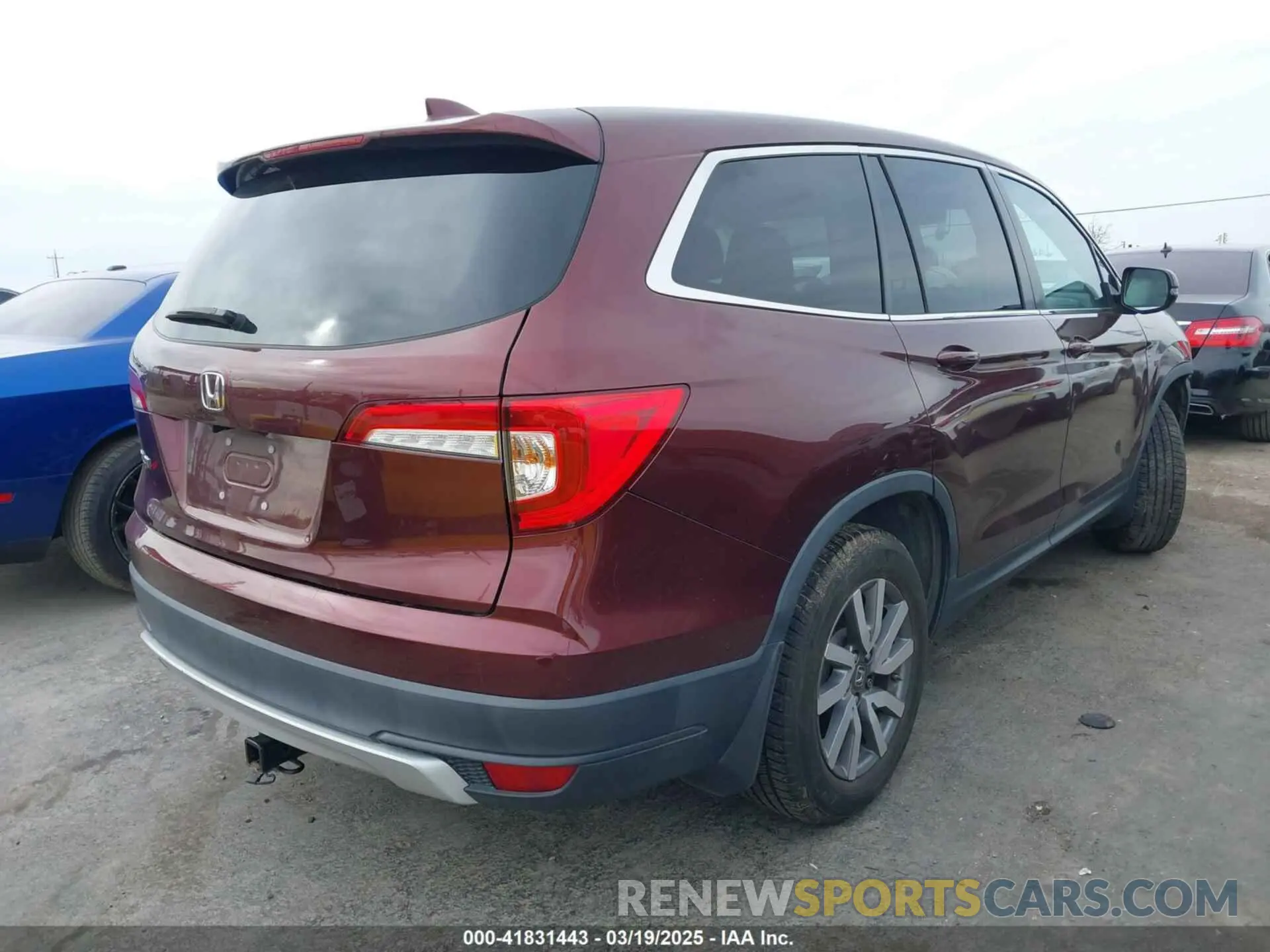 4 fotografías del automóvil dañado 5FNYF5H39KB041230 HONDA PILOT 2019