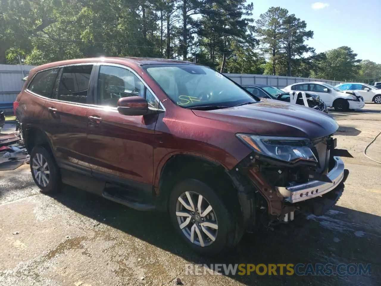 4 fotografías del automóvil dañado 5FNYF5H53KB024442 HONDA PILOT 2019