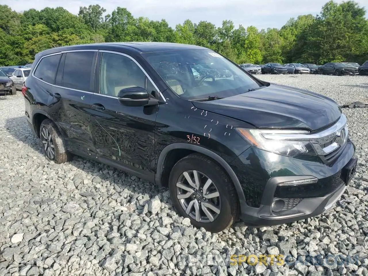 4 fotografías del automóvil dañado 5FNYF5H53KB043959 HONDA PILOT 2019