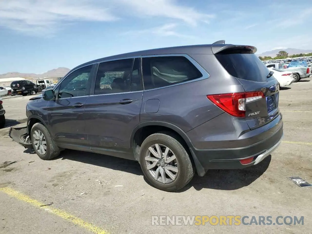 2 fotografías del automóvil dañado 5FNYF5H59KB034909 HONDA PILOT 2019