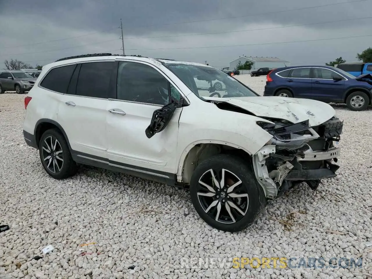 4 fotografías del automóvil dañado 5FNYF5H66KB017431 HONDA PILOT 2019