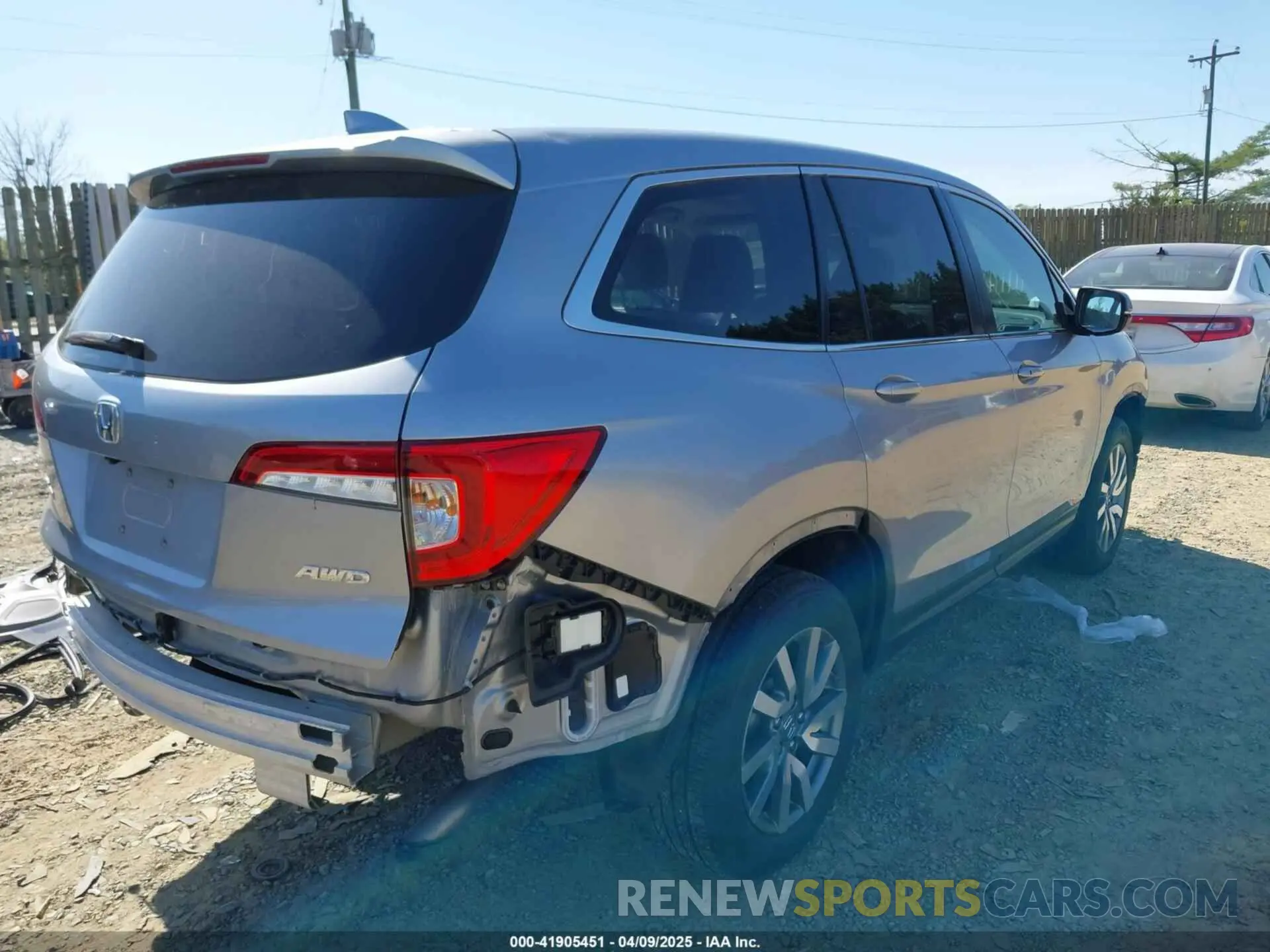4 fotografías del automóvil dañado 5FNYF6H51KB093099 HONDA PILOT 2019