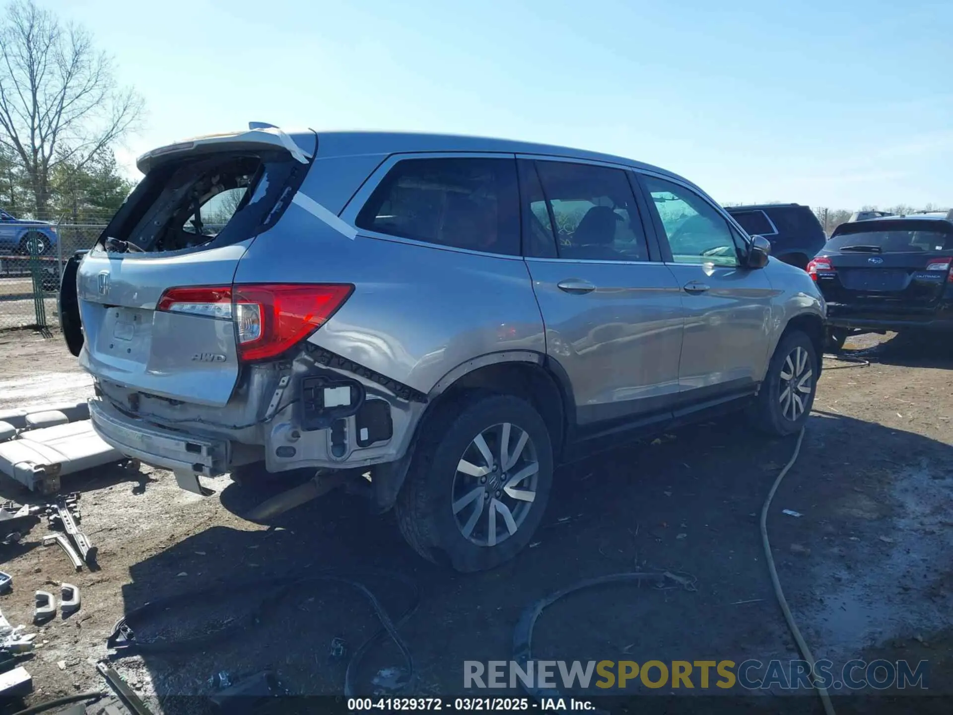 4 fotografías del automóvil dañado 5FNYF6H56KB091932 HONDA PILOT 2019