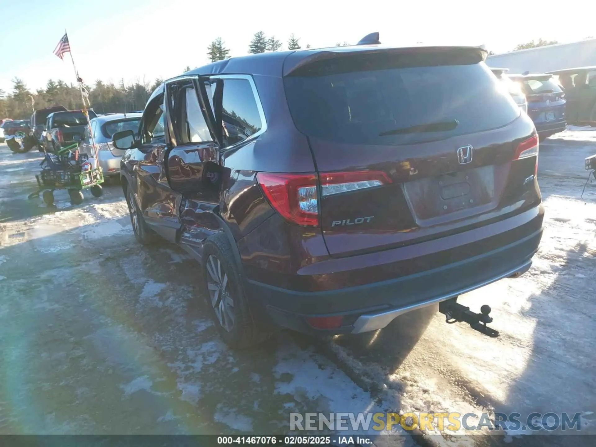 3 fotografías del automóvil dañado 5FNYF6H58KB051447 HONDA PILOT 2019