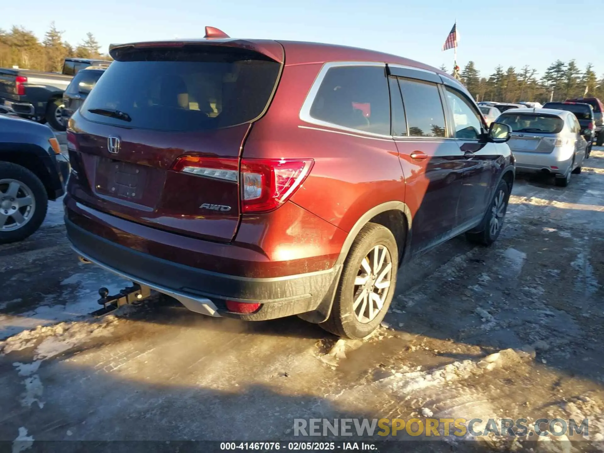 4 fotografías del automóvil dañado 5FNYF6H58KB051447 HONDA PILOT 2019