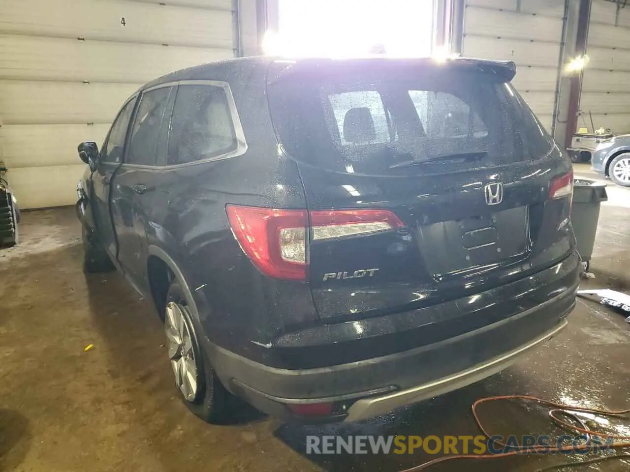 2 fotografías del automóvil dañado 5FNYF6H59KB042658 HONDA PILOT 2019