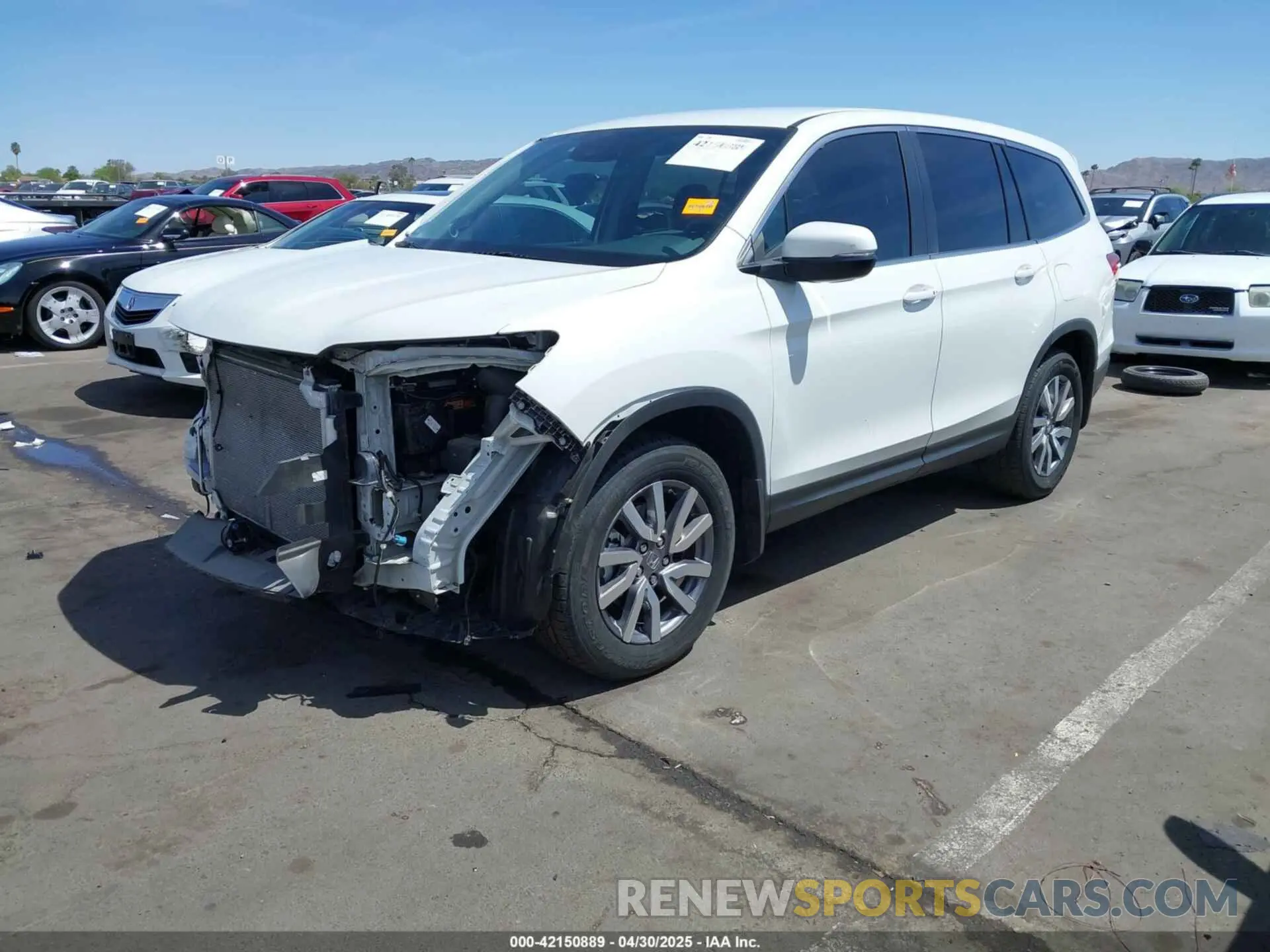2 fotografías del automóvil dañado 5FNYF5H35LB018190 HONDA PILOT 2020