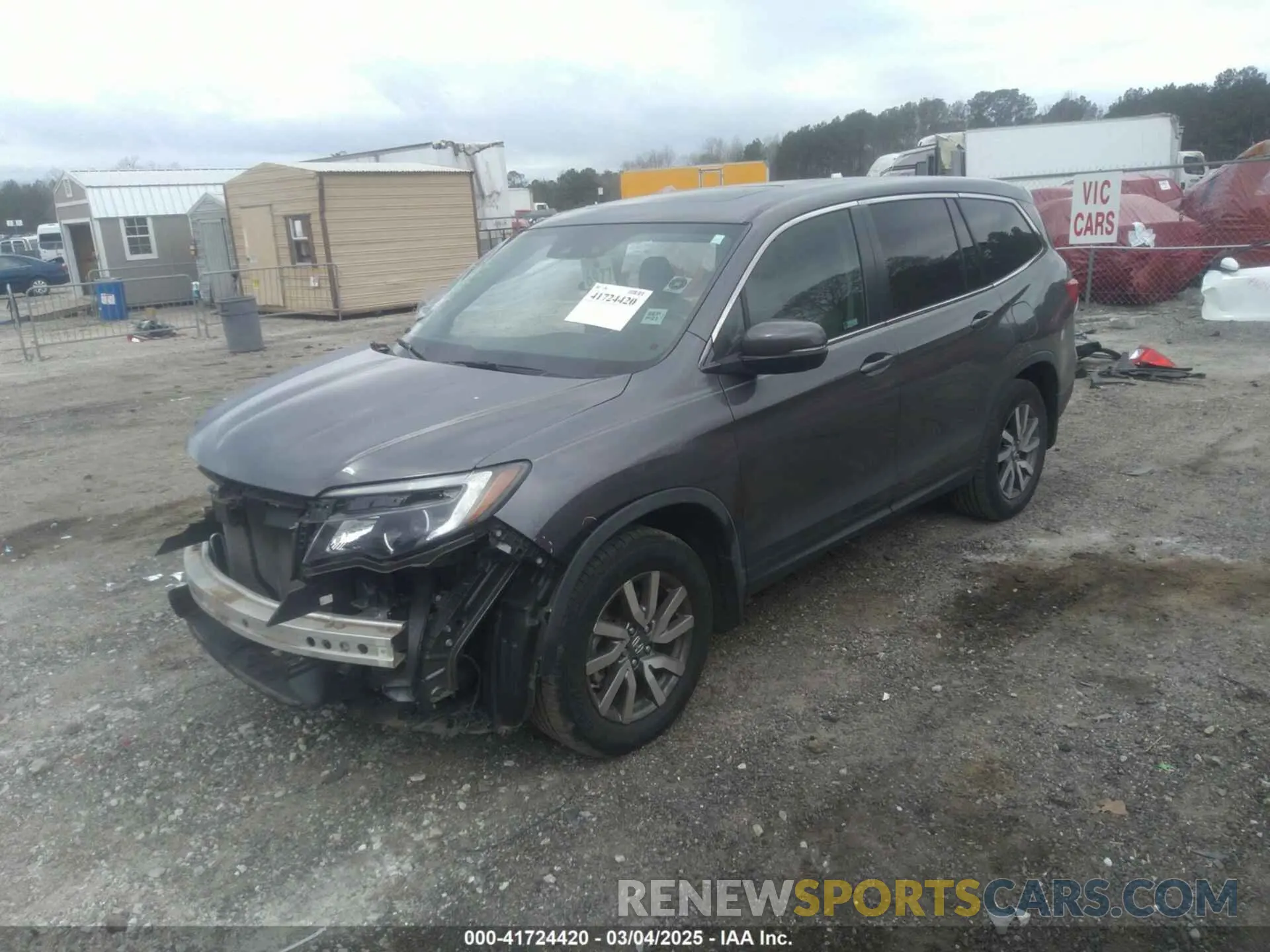 2 fotografías del automóvil dañado 5FNYF5H59LB023572 HONDA PILOT 2020