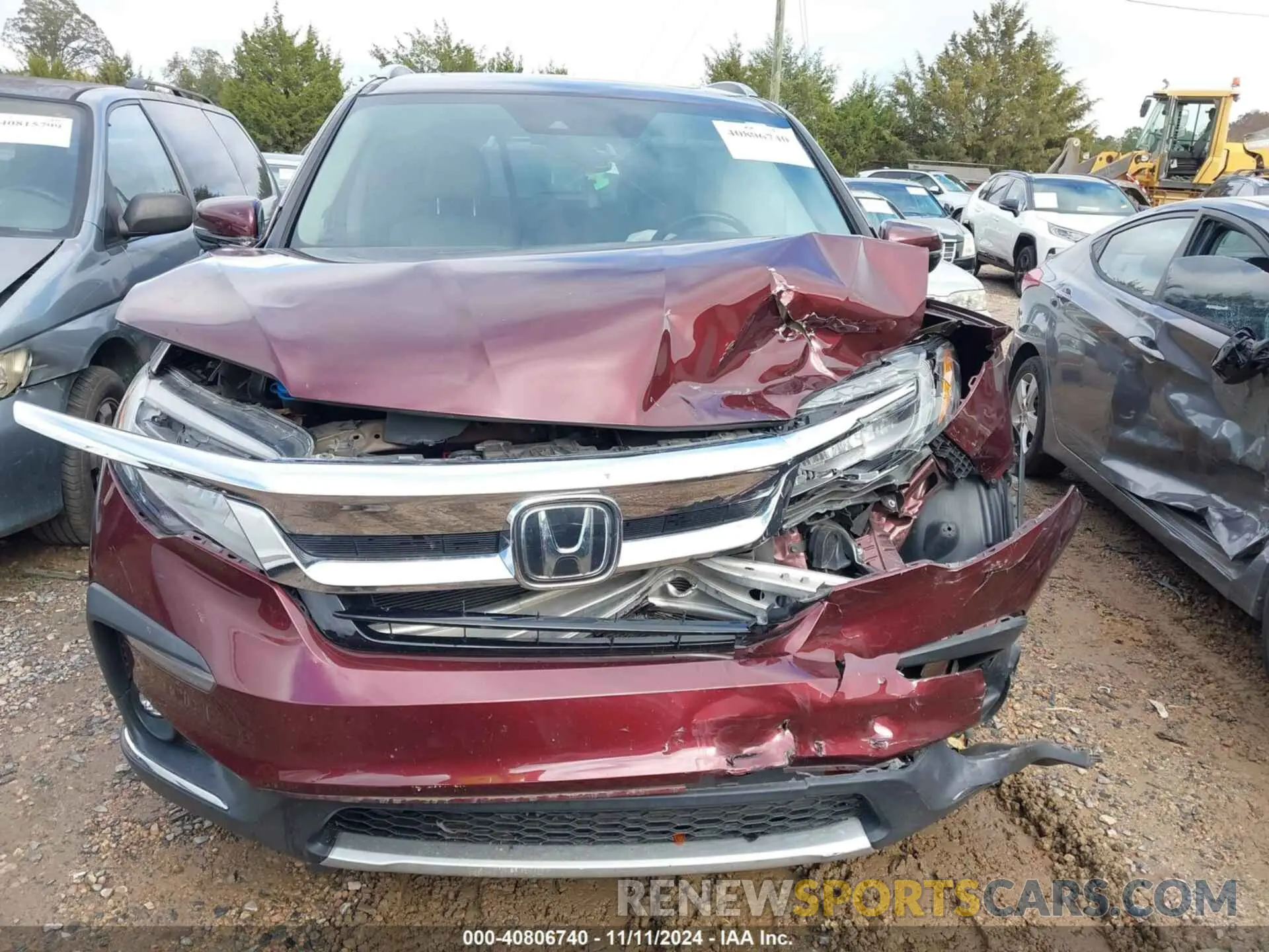 12 fotografías del automóvil dañado 5FNYF5H94LB012062 HONDA PILOT 2020