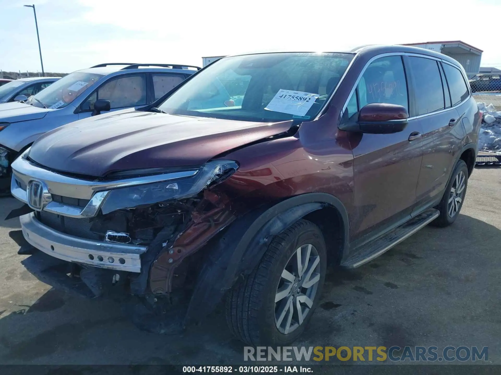 2 fotografías del automóvil dañado 5FNYF6H54LB049423 HONDA PILOT 2020