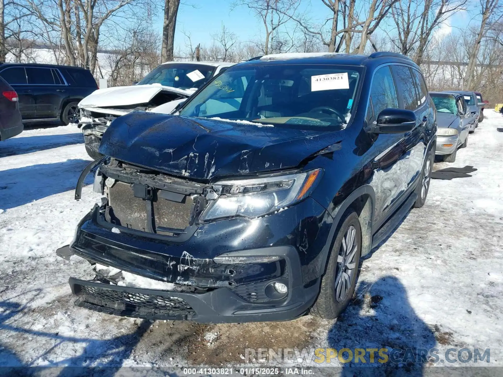 2 fotografías del automóvil dañado 5FNYF6H59LB051071 HONDA PILOT 2020