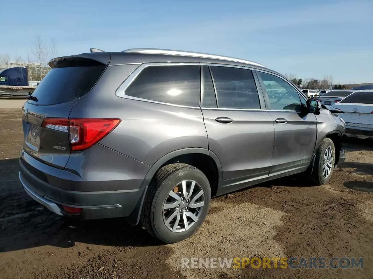 3 fotografías del automóvil dañado 5FNYF6H77LB500197 HONDA PILOT 2020
