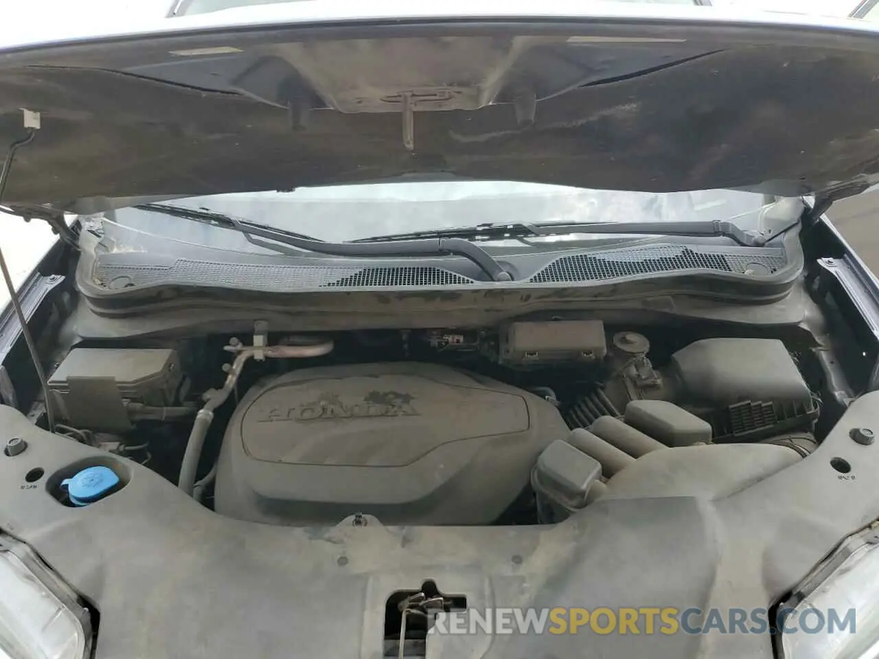 12 fotografías del automóvil dañado 5FNYF5H16MB008610 HONDA PILOT 2021