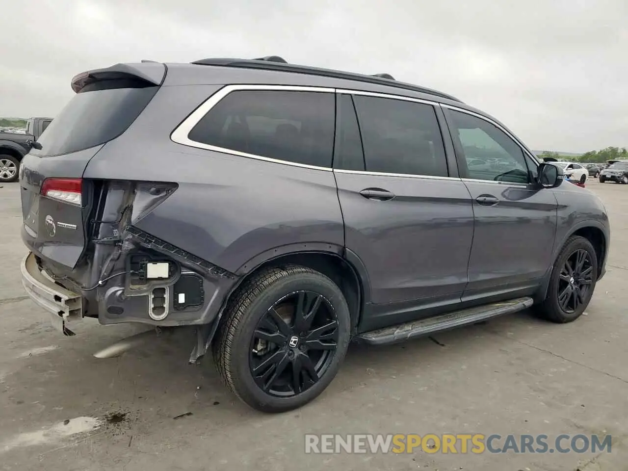 3 fotografías del automóvil dañado 5FNYF5H25MB047648 HONDA PILOT 2021