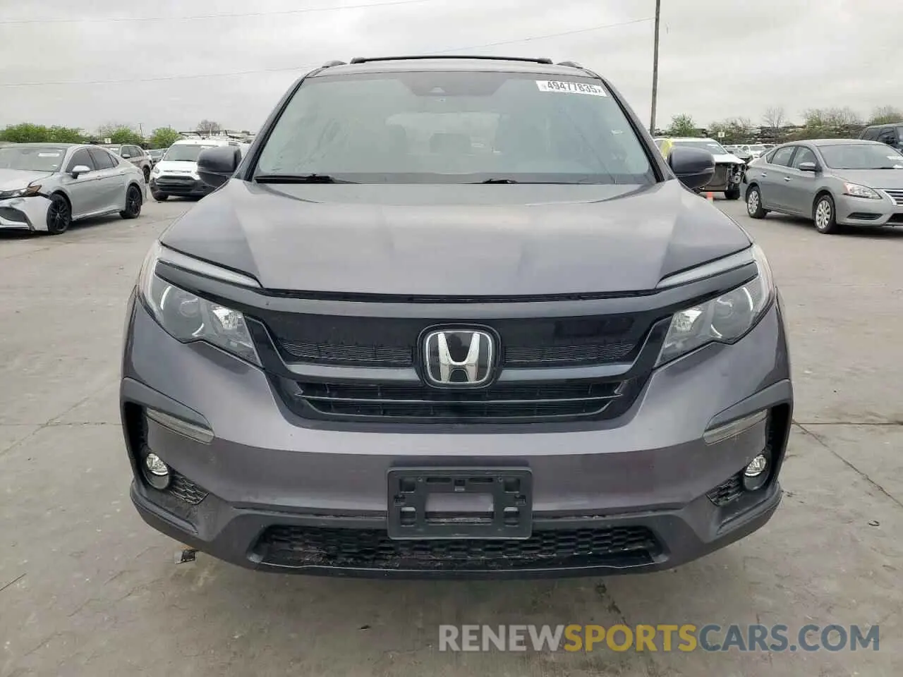 5 fotografías del automóvil dañado 5FNYF5H25MB047648 HONDA PILOT 2021