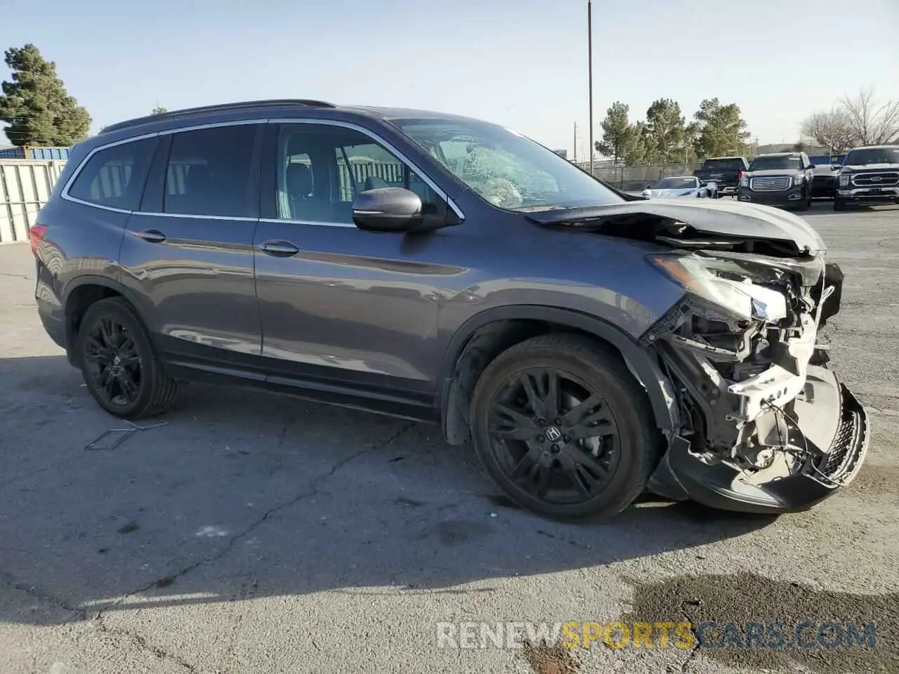 4 fotografías del automóvil dañado 5FNYF5H26MB032236 HONDA PILOT 2021