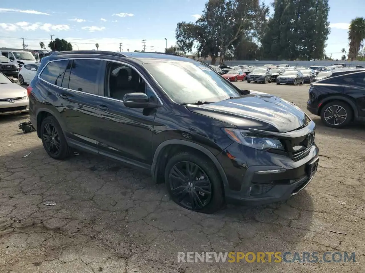 4 fotografías del automóvil dañado 5FNYF5H28MB019620 HONDA PILOT 2021