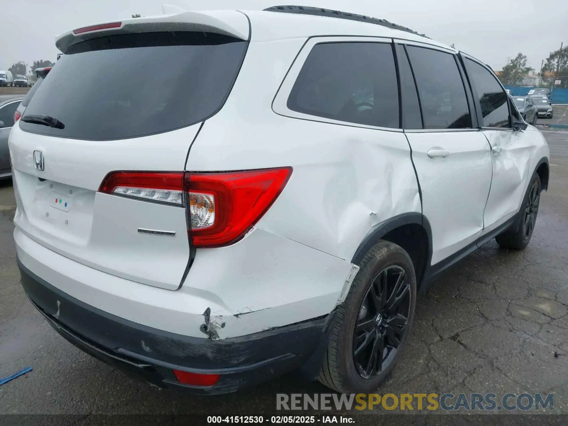 4 fotografías del automóvil dañado 5FNYF5H28MB040600 HONDA PILOT 2021