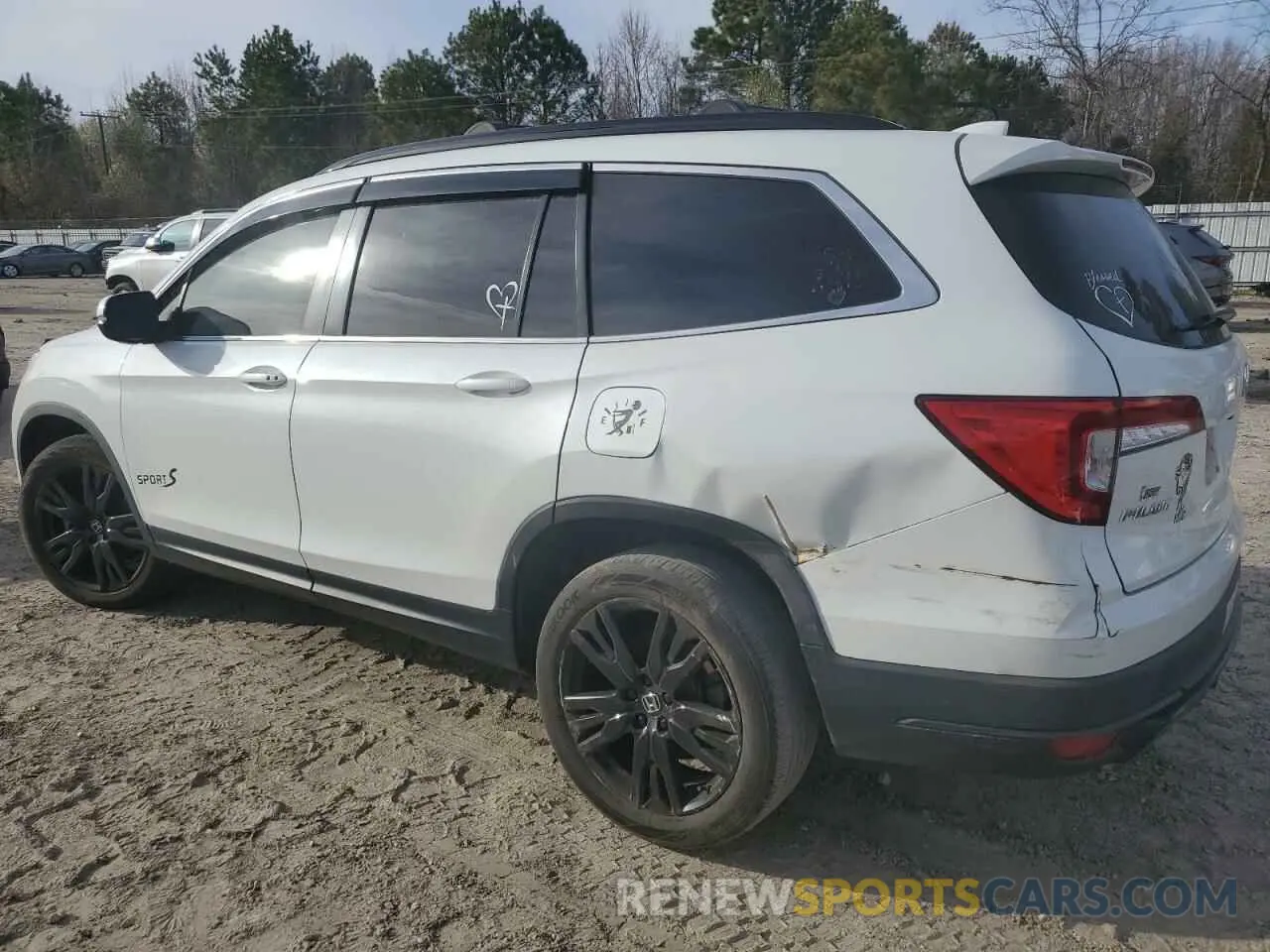 2 fotografías del automóvil dañado 5FNYF5H29MB030190 HONDA PILOT 2021