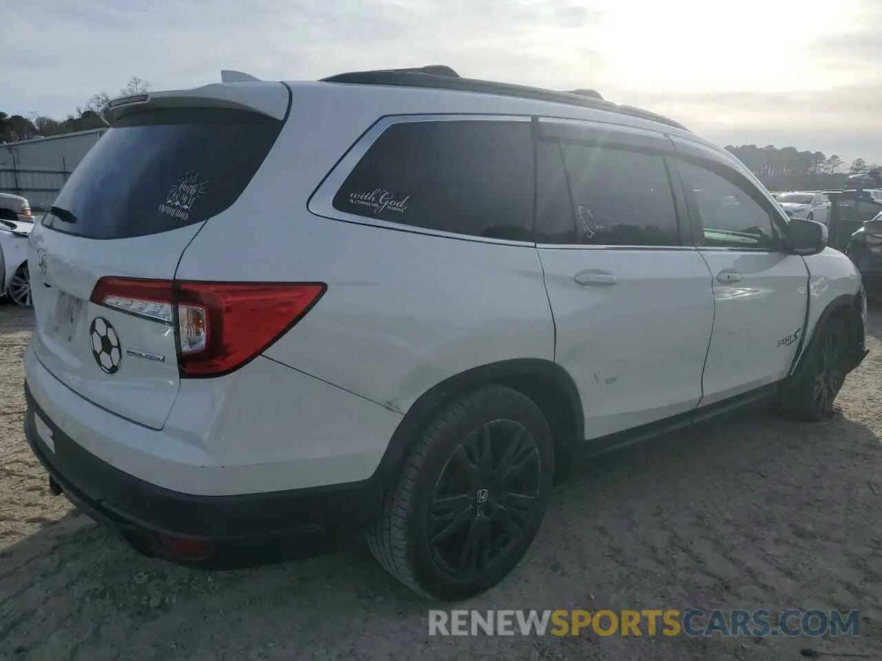 3 fotografías del automóvil dañado 5FNYF5H29MB030190 HONDA PILOT 2021