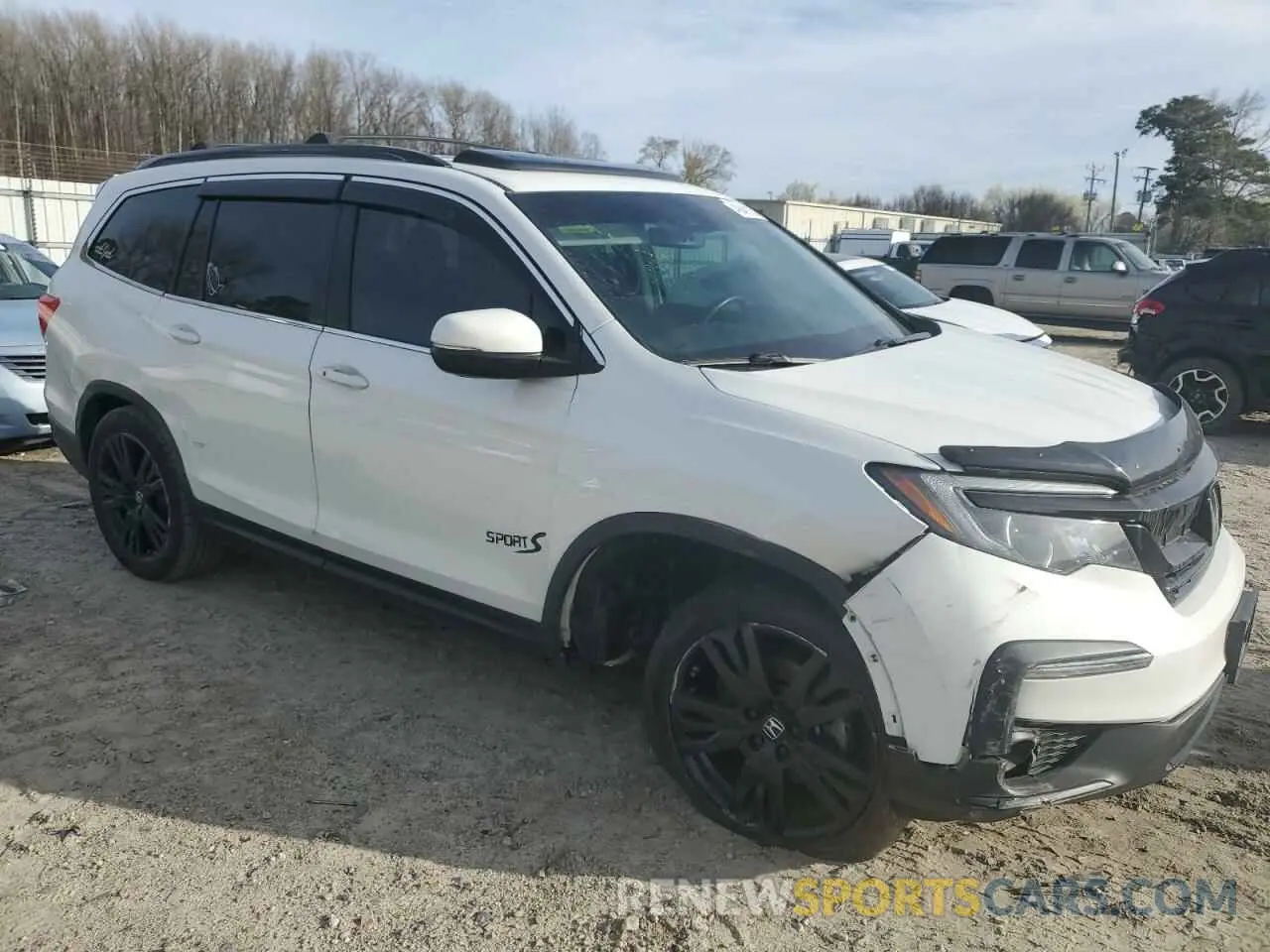 4 fotografías del automóvil dañado 5FNYF5H29MB030190 HONDA PILOT 2021