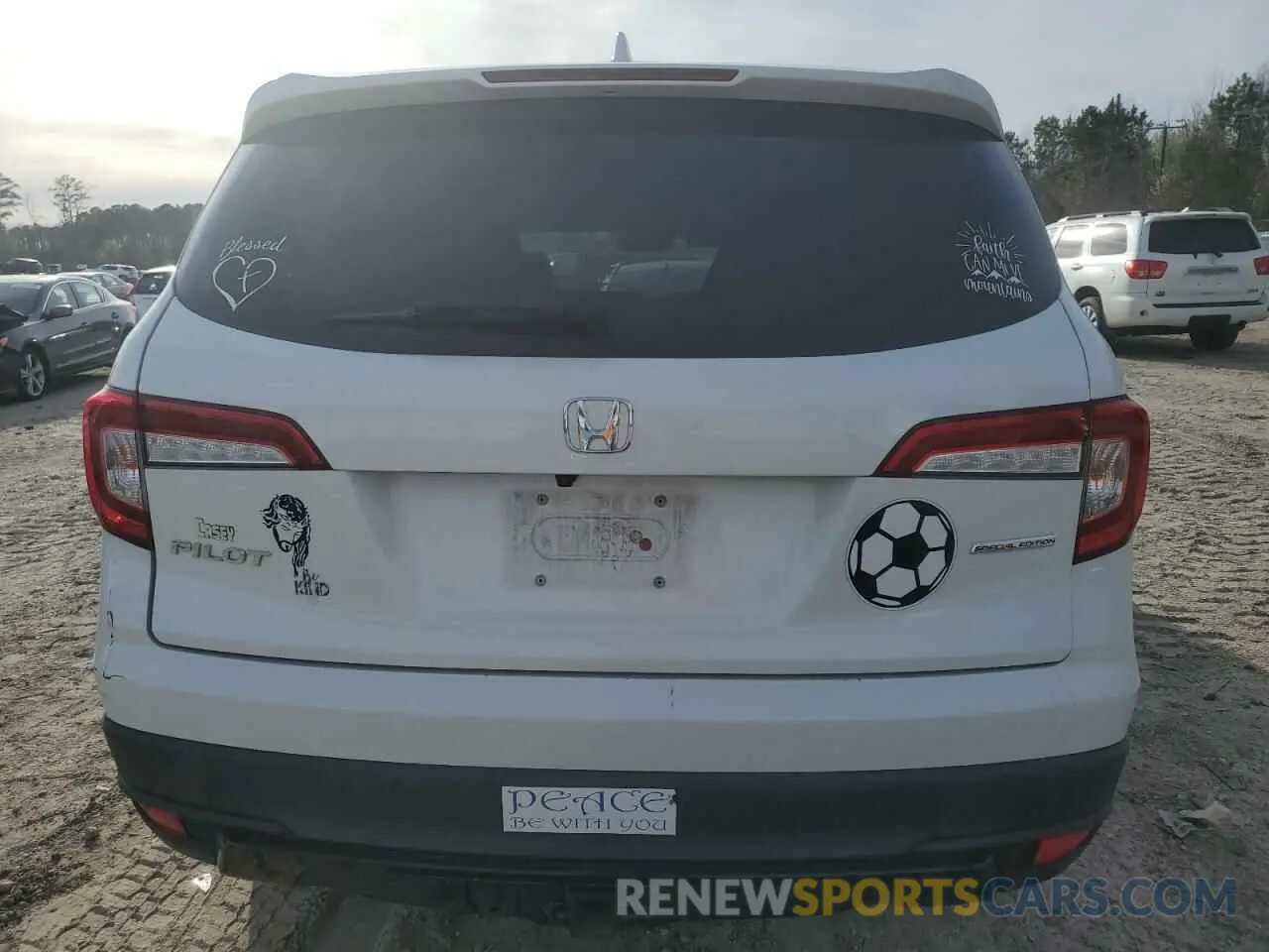 6 fotografías del automóvil dañado 5FNYF5H29MB030190 HONDA PILOT 2021