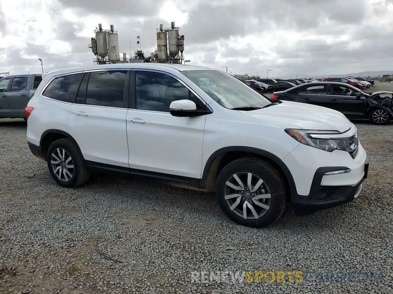 4 fotografías del automóvil dañado 5FNYF5H51MB035569 HONDA PILOT 2021