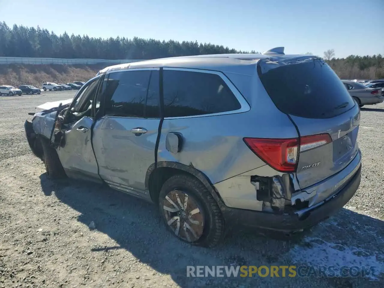 2 fotografías del automóvil dañado 5FNYF5H51MB043199 HONDA PILOT 2021