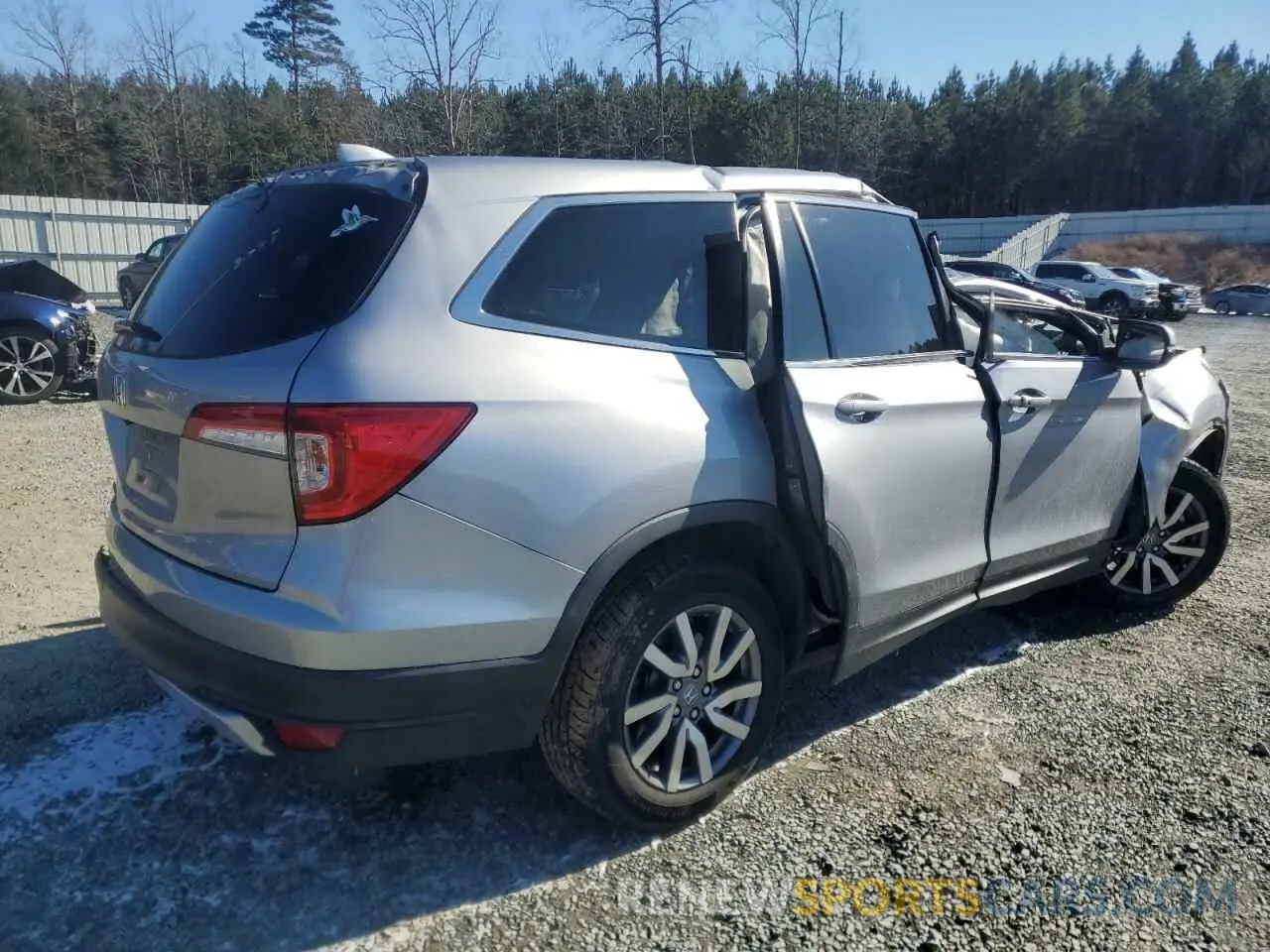 3 fotografías del automóvil dañado 5FNYF5H51MB043199 HONDA PILOT 2021